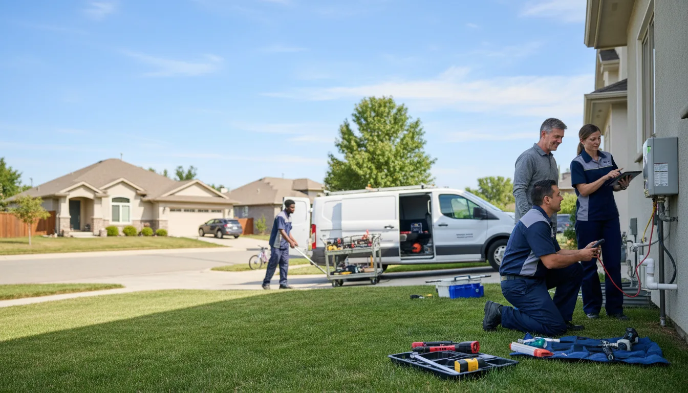 Tankless water heater service in Justin, TX